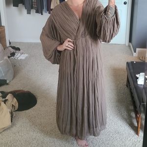 H&M pleated maxi dress